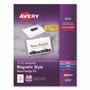 Avery Magnetic Style Name Badge Kit, Horizontal, 4" x 3", White, 48/Pack