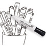 BIC Intensity Low Odor Chisel Tip Dry Erase Marker, Broad Chisel Tip, Black, Dozen