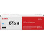 Canon 045H Original High Yield Laser Toner Cartridge - Cyan - 1 Each