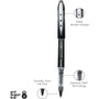 uniball VISION ELITE Roller Ball Pen, Stick, Extra-Fine 0.5 mm, Black Ink, Black Barrel (UBC69000) View Product Image