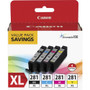 Canon CLI-281XL Original Inkjet Ink Cartridge - Value Pack - Multicolor - 4 / Pack - Inkjet