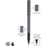 uniball Deluxe Roller Ball Pen, Stick, Micro 0.5 mm, Red Ink, Metallic Gray Barrel, Dozen (UBC60026) View Product Image