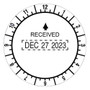 Trodat Time and Date Received Round Stamp, Conventional, 2" Diameter (USST2910) View Product Image