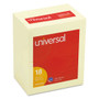 Universal Self-Stick Note Pad Value Pack, 3" x 5", Yellow, 100 Sheets/Pad, 18 Pads/Pack (UNV35692) View Product Image