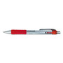 Universal Comfort Grip Gel Pen, Retractable, Medium 0.7 mm, Red Ink, Gray/Red/Silver Barrel, Dozen