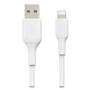 Belkin BOOST CHARGE Apple Lightning to USB-A ChargeSync Cable, 9.8 ft, White (BLKCAA001BT3MWH) View Product Image