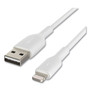 Belkin BOOST CHARGE Apple Lightning to USB-A ChargeSync Cable, 9.8 ft, White (BLKCAA001BT3MWH) View Product Image