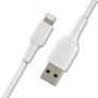 Belkin BOOST CHARGE Apple Lightning to USB-A ChargeSync Cable, 9.8 ft, White