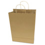 COSCO Premium Shopping Bag, Natural Twisted-Paper Handles, 10" x 4.5" x 13", Brown, 50/Box