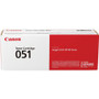 Canon 051 Original Laser Toner Cartridge - Black - 1 Each