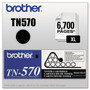Brother TN570 High-Yield Toner, 6,700 Page-Yield, Black (BRTTN570) View Product Image