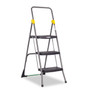 Cosco Commercial 3-Step Folding Stool, 300 lb Capacity, 20.5 x 32.63 x 52.13, Gray