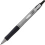 Pilot Acroball Pro Advanced Ink Hybrid Gel Pen, Retractable, Medium 1 mm, Black Ink, Silver/Black Barrel, Dozen