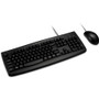 Kensington Pro Fit Washable Wired Desktop Set - USB Cable Keyboard - 104 Key - USB Cable Mouse - Optical - 1600 dpi