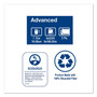 Tork Advanced Matic Hand Towel Roll, 2-Ply, 7.7" x 525 ft, White, 643/Roll, 6 Rolls/Carton