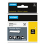 DYMO Rhino Flexible Nylon Industrial Label Tape, 1" x 11.5 ft, White/Black Print