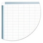 MasterVision Gridded Magnetic Steel Dry Erase Planning Board, 1 x 2 Grid, 48 x 36, White Surface, Silver Aluminum Frame (BVCMA0592830) View Product Image