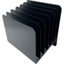 Huron Slanted Vertical Slots Desktop Organizer - 8 Compartment(s) - Vertical - 10" Height x 9.75" Width x 11" Depth - Durable - Black