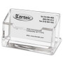 Kantek Business Card Holder - 2" Height x 4" Width x 1.9" Depth - Acrylic - Clear