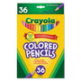 Crayola Short-Length Colored Pencil Set, 3.3 mm, 2B, Assorted Lead and Barrel Colors, 36/Pack
