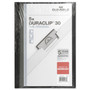 Durable DuraClip Report Cover, Clip Fastener, 8.5 x 11, Clear/Black, 5/Pack