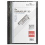 Durable DuraClip Report Cover, Clip Fastener,  8.5 x 11, Clear/Black, 5/Pack (DBL220401) View Product Image