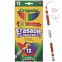 Crayola Erasable Color Pencil Set, 3.3 mm, 2B, Assorted Lead and Barrel Colors, Dozen