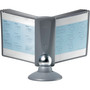 Durable SHERPA Motion Desk Reference System, 10 Panels, Gray Borders
