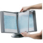 Durable SHERPA Motion Desk Reference System, 10 Panels, Gray Borders