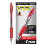 Pilot G2 Premium Gel Pen, Retractable, Extra-Fine 0.5 mm, Red Ink, Smoke Barrel, Dozen (PIL31004) View Product Image