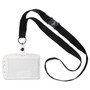 Durable ID/Security Card Holder Set, Vertical/Horizontal, Lanyard, Clear, 10/Pack (DBL826819) View Product Image