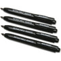 AbilityOne 7520015550297, SKILCRAFT Retractable Permanent Marker, Broad Chisel Tip, Black, 4/Pack