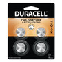Duracell Lithium Coin Batteries With Bitterant, 2032, 4/Pack