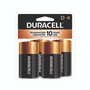 Duracell CopperTop Alkaline D Batteries, 4/Pack