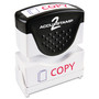 ACCUSTAMP2 Pre-Inked Shutter Stamp, Red/Blue, COPY, 1.63 x 0.5