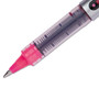 uniball VISION Roller Ball Pen, Stick, Fine 0.7 mm, Pink Ink, Gray Barrel, Dozen (UBC60384) View Product Image