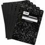 Mead Composition Book - Sewn - 7 1/2" x 9 3/4" Sheet Size - White Paper - Black Marble Cover - (MEA09932CT)