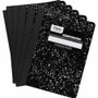 Mead Composition Book - Sewn - 7 1/2" x 9 3/4" Sheet Size - White Paper - Black Marble Cover - (MEA09932CT)
