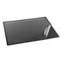 Artistic Desk Pad with Transparent Lift-Top Overlay and Antimicrobial Protection, 31" x 20", Black Pad, Transparent Frost Overlay