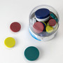 Officemate Assorted Heavy-Duty Magnets, Circles, Assorted Sizes and Colors, 30/Tub (OIC92501) View Product Image