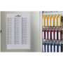 Durable Locking Key Cabinet, 54-Key, Brushed Aluminum, Silver, 11.75 x 4.63 x 11 (DBL195323) View Product Image