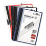 Durable DuraClip Report Cover, Clip Fastener, 8.5 x 11, Clear/Maroon, 25/Box (DBL220331) View Product Image