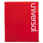 Universal Four-Section Pressboard Classification Folders, 2" Expansion, 1 Divider, 4 Fasteners, Letter Size, Red Exterior, 10/Box