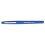 Paper Mate Point Guard Flair Felt Tip Porous Point Pen, Stick, Medium 0.7 mm, Blue Ink, Blue Barrel, Dozen