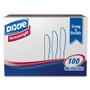 Dixie Plastic Cutlery, Heavyweight Knives, White, 100/Box (DXEKH207) View Product Image