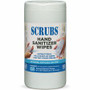 SCRUBS Hand Sanitizer Wipes - Blue, WhiteTub - 85/Tub - (ITW90985)