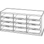 Fellowes Particle Board Desktop Sorter, 12 Compartments, 29 x 11.88 x 12.9, Dove Gray