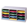Fellowes Particle Board Desktop Sorter, 12 Compartments, 29 x 11.88 x 12.9, Dove Gray
