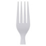 Dixie Plastic Cutlery, Heavyweight Forks, White, 100/Box (DXEFH207) View Product Image