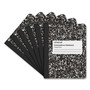 Universal Composition Book, Medium/College Rule, Black Marble Cover, (100) 9.75 x 7.5 Sheets, 6/Pack View Product Image